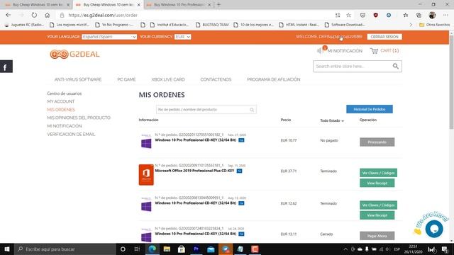 CHOLLO BLACK FRIDAY | Comprar Windows 10 Pro Key BARATA por solo 10.77 EUROS en G2DEAL смотреть онлайн