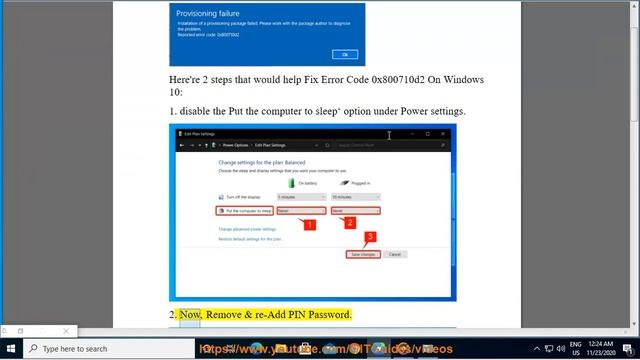 Fix Error Code 0x800710d2 On Windows 10 смотреть онлайн