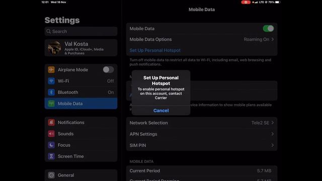 Hidden Personal Hotspot | How To Enable Personal Hotspot|  Please Contact Carrier For Hotspot
