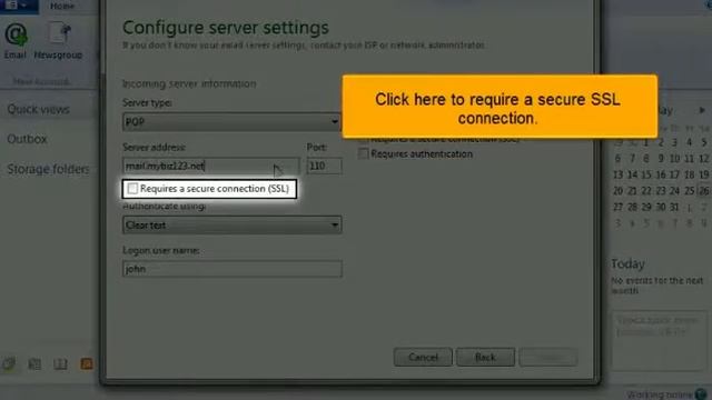 Configuring a POP email account with SSL in Windows Live Mail смотреть онлайн