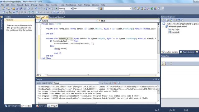 tutorial dasar visual basic 2010 menggunakan "error provider смотреть онлайн