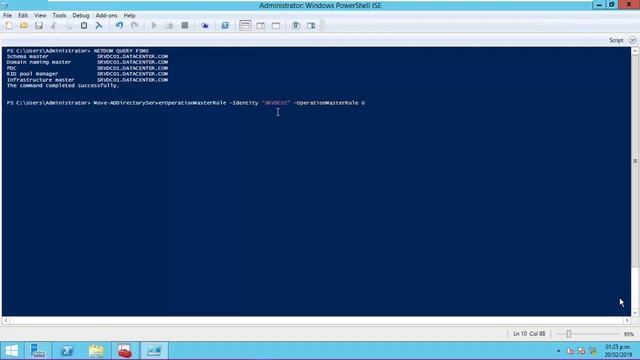 MOVER ROLES FSMO EN POWERSHELL WINDOWS SERVER 2012 смотреть онлайн