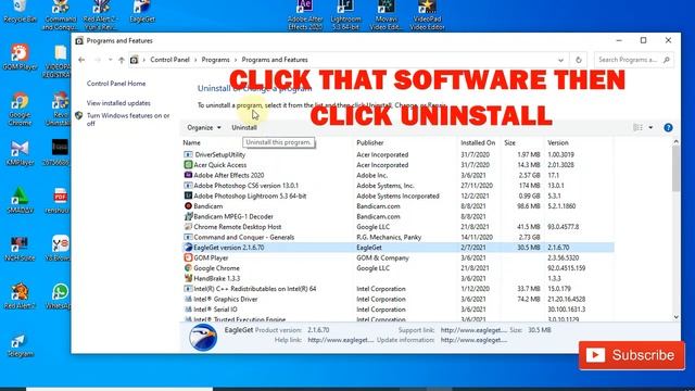 How to uninstall software using control panel on Windows 10 l Easiest Way!! смотреть онлайн