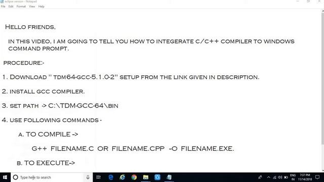 integerating c,c++ compiler to windows command prompt смотреть онлайн