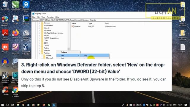Tips dan Trik | Windows 10 - Turn off Windows Defender Using Registry смотреть онлайн