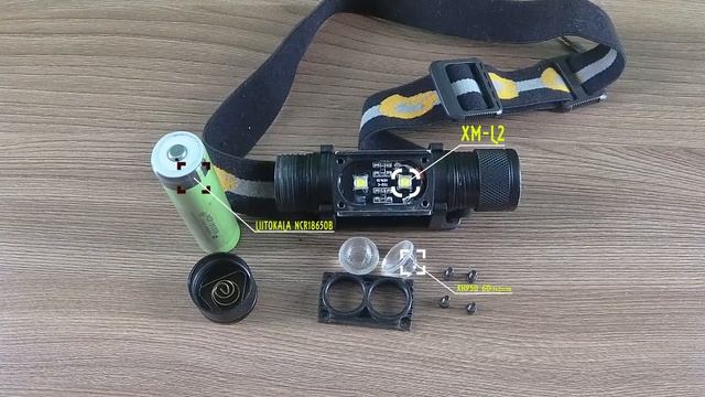 Налобный фонарь Boruit D25 с Aliexpress