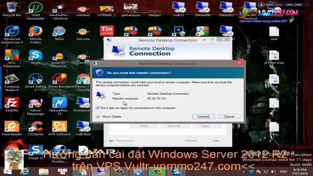 Chơi youtube chắc chắn phải cài Windows 2012 Trên VPS Vultr смотреть онлайн