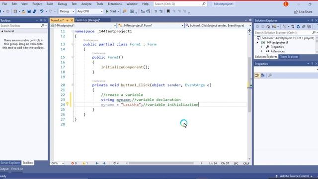 C# Part 5 - How to create string variables and use Toolbox смотреть онлайн