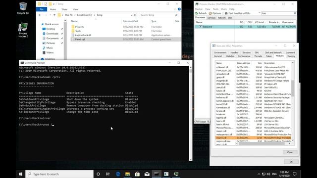 CPLApplet execution and dll injection into lssas.exe proces on Windows 10 смотреть онлайн