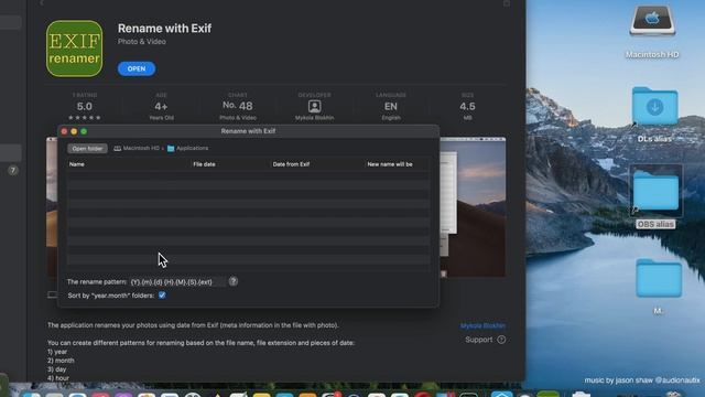 Rename with Exif Photo & Video App [MAC] Basic Overview смотреть онлайн