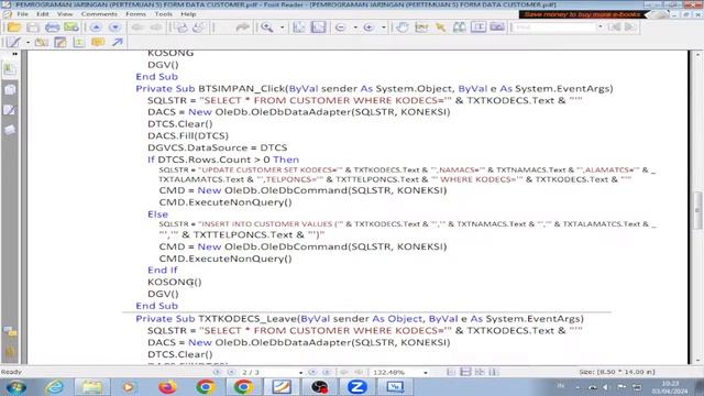 PEMROGRAMAN JARINGAN [5] FORM DATA CUSTOMER смотреть онлайн