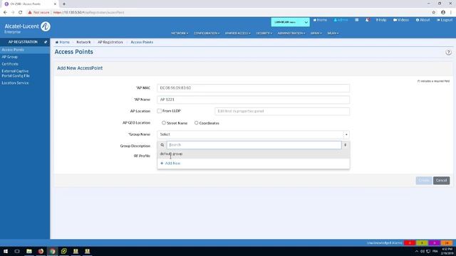 OmniVista 2500 - AP Registration Whitelist смотреть онлайн