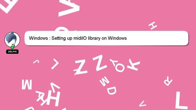 Windows : Setting up midiIO library on Windows смотреть онлайн