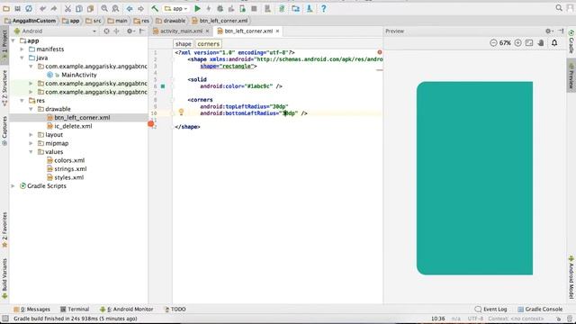 Create Custom Button in Android using XML Tutorial смотреть онлайн