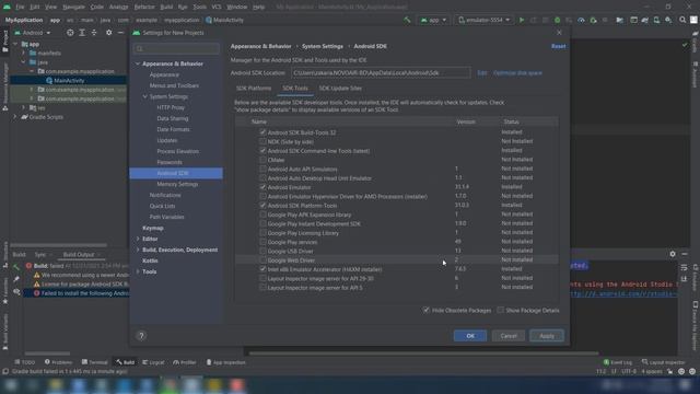 Failed to install the following Android SDK packages as some licenses have not been accepted смотреть онлайн