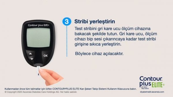 CONTOUR PLUS ELITE ile kan şekeri ölçümü yapmak | CONTOUR PLUS ELITE | mg/dl | Turkye (tr_TR)