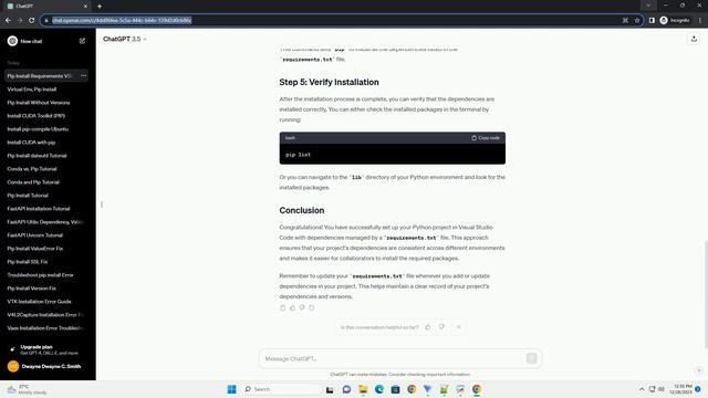 pip install requirements txt vscode смотреть онлайн