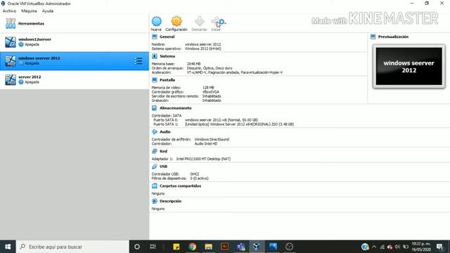 Instalación de virtual box y creación de maquina virtual(windows server 2012):) смотреть онлайн