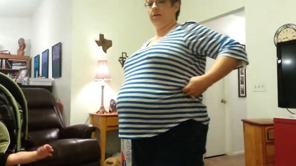 Evan likes the new stroller