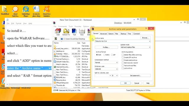 How To Archive or Compress The WinRAR files & Set password For RAR files смотреть онлайн