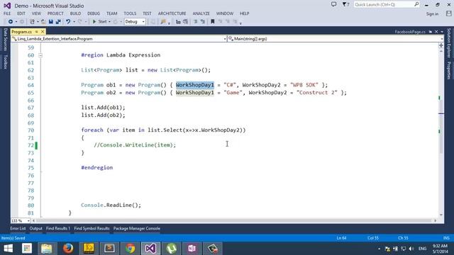 Jump Start to C# - Part - 05 (Linq, Lambda Expression and Interface) смотреть онлайн