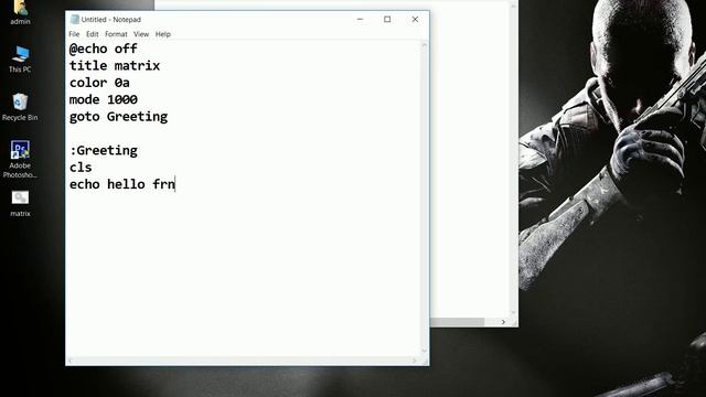 How to make easy Matrix Effect using NOTEPAD!! using cmd смотреть онлайн