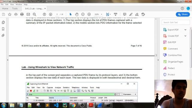 CCNA1 Wireshark | 3.4.1.2 Lab - Using Wireshark to View Network Traffic смотреть онлайн