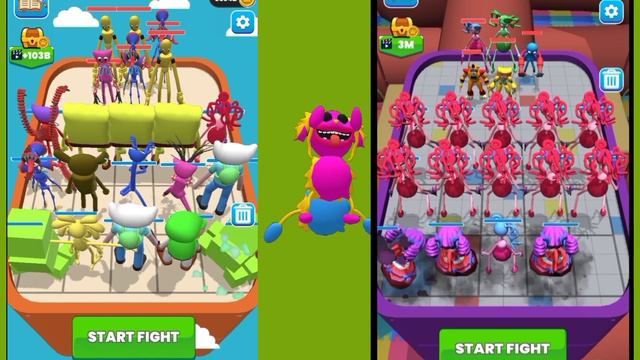 Easy to Hard in Merge Master Rainbow Friends vs Merge Master Blue Monster Android Gameplay смотреть онлайн