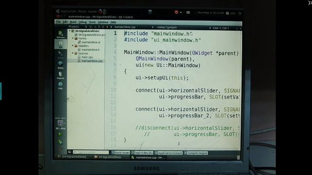 class 4 Qt c++ series- qtcreator signals&slots Qslider and Progrssbar смотреть онлайн