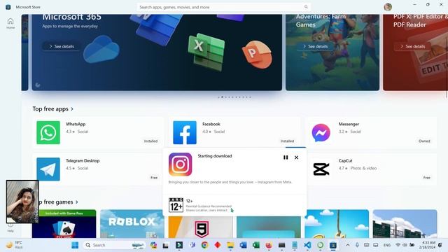 How to install and setting Instagram in Microsoft Store on Windows 11 смотреть онлайн