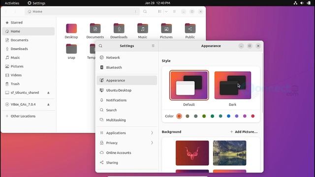 How to Change Ubuntu Accent Color, Wallpaper & Dark Mode смотреть онлайн