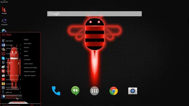 Android RED Windows 7 Theme смотреть онлайн