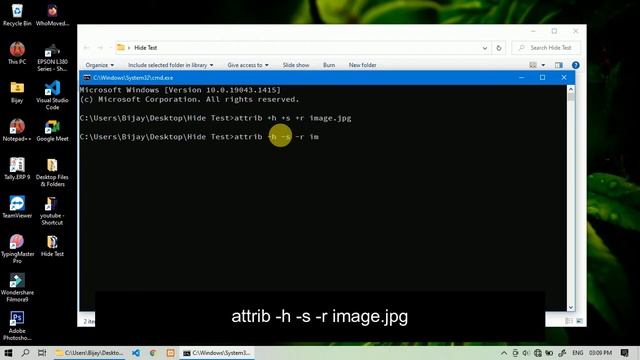 Hide your secret files & folders in windows OS🔥 || Offline method || through cmd #cmd_tricks смотреть онлайн