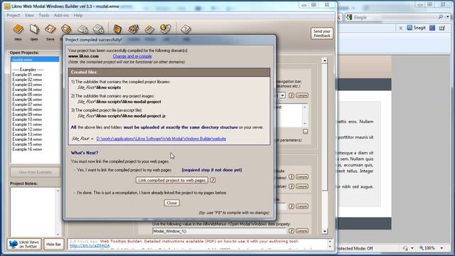 Likno Web/HTML Modal Windows Builder - Demo 4 - Website integration смотреть онлайн