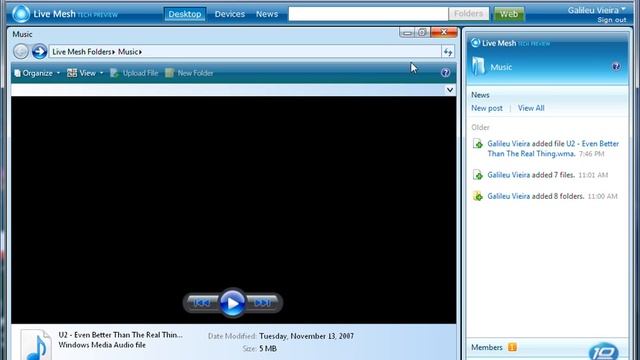 Assista seus vídeos no Live Mesh смотреть онлайн