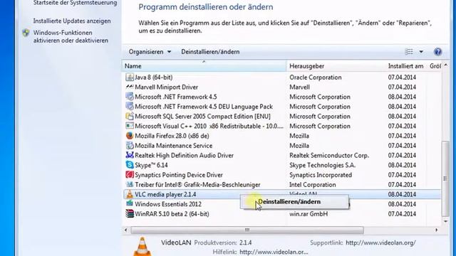 [GER] Programme Deinstallieren [720P/HD] [Windows 7] смотреть онлайн