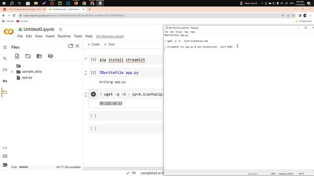 How to run and install Streamlit | Google colab 2023 смотреть онлайн