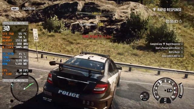 NEED FOR SPEED RIVAL - GTX 760 2GB - Core i5 3570 - Ultra High Low 1080p смотреть онлайн
