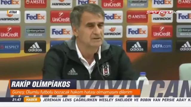 Olympiacos - Besiktas Şenol Güneş'in Maç Öncesi Basın Toplantısı NTVSPOR 8 Mart 2017 смотреть онлайн