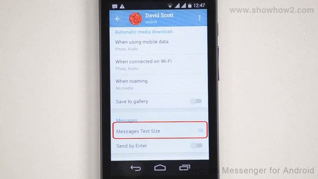Telegram Messenger For Android - How To Set A Font Size For Messages смотреть онлайн