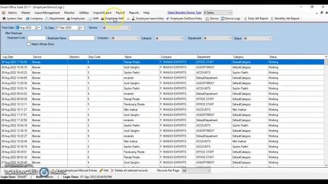 Problem in generating attendance report in smartoffice software ? смотреть онлайн