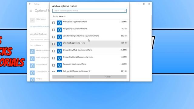 How To Add An Optional Feature In Windows 10 PC Tutorial | Install Extra Fonts,Graphics Tools & Mor смотреть онлайн