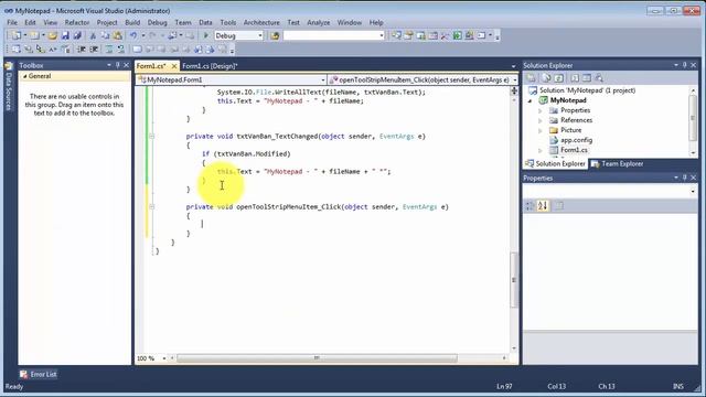 C# & Windows Forms - Viết chương trình notepad (P3): Code cho menu File, Format смотреть онлайн