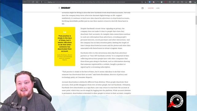 Special Segment: Facebook - Disable vs. Delete, Profiles Live On смотреть онлайн