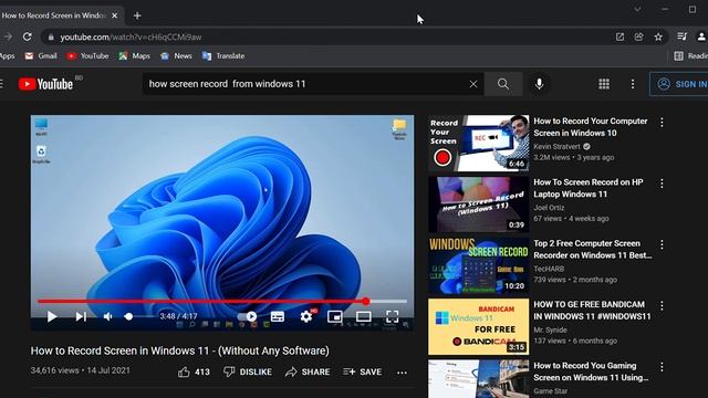 How to Record Screen in Windows 11 Without Any Software YouTube Google Chrome 2021 12 28 19 5 смотреть онлайн