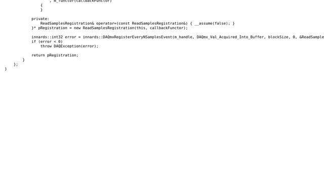 NI-DAQmx C++ wrapper code (for analog data acquisition using National Instruments measurement... смотреть онлайн