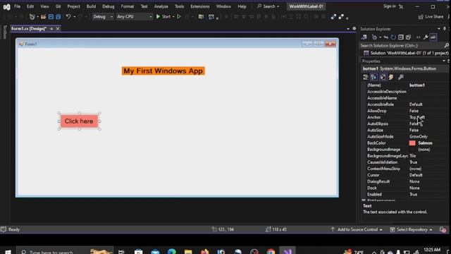 C# Windows Form Application Tutorial In Bangla 01 | Label And Button Control In C# смотреть онлайн