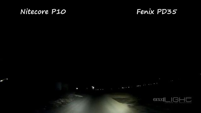 Nitecore P10 vs Fenix PD35 (2014 Edition) - outdoor test смотреть онлайн