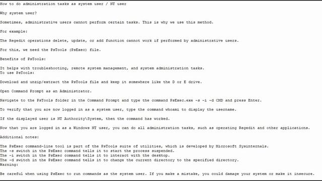 Unlocking Windows Secrets: Access Command Prompt via System User with PSTools! смотреть онлайн