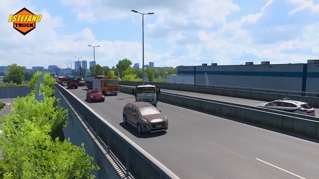 TRÁFEGO IA ETS 2 - Estefano Truck - Logitech G29 gameplay смотреть онлайн